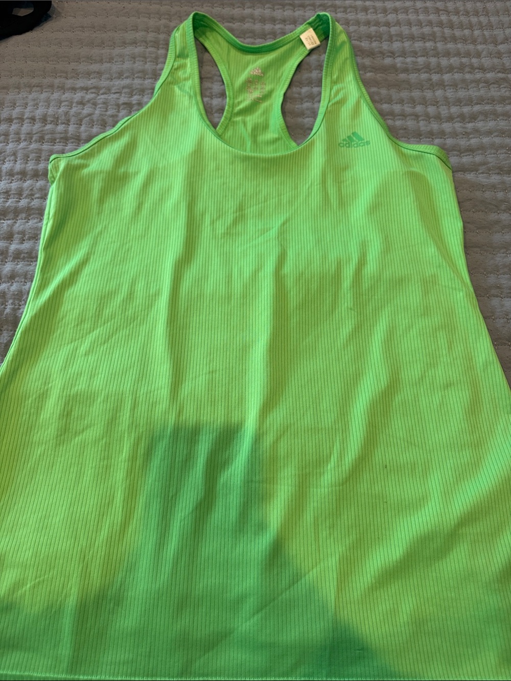 adidas Bright Lime Green Racerback Tank Top